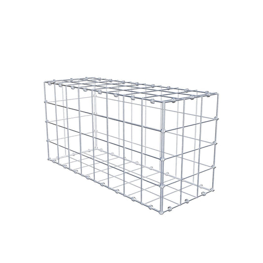 Gabion 80 cm x 40 cm x 30 cm (L x H x D), maskstorlek 10 x 10 cm, spiralring