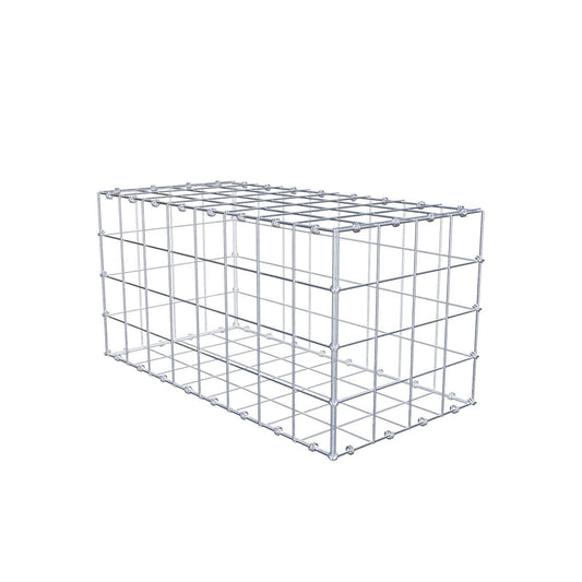 Gabion 80 cm x 40 cm x 40 cm (L x H x D), maskstorlek 10 x 10 cm, spiralring