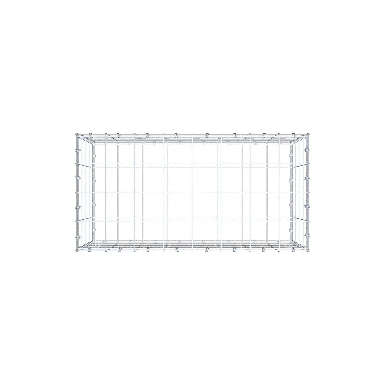 Gabione 80 cm x 40 cm x 40 cm (L x H x T), Maschenweite 10 x 10 cm, Spiralring