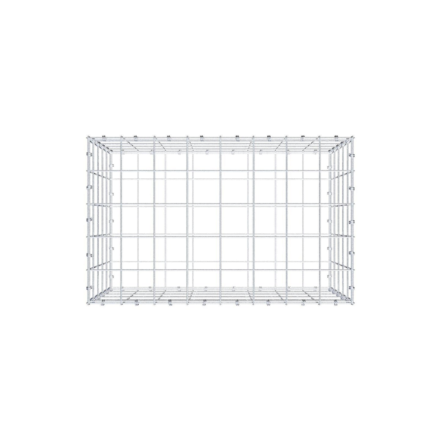 Gabione 80 cm x 50 cm x 50 cm (L x H x T), Maschenweite 10 x 10 cm, Spiralring
