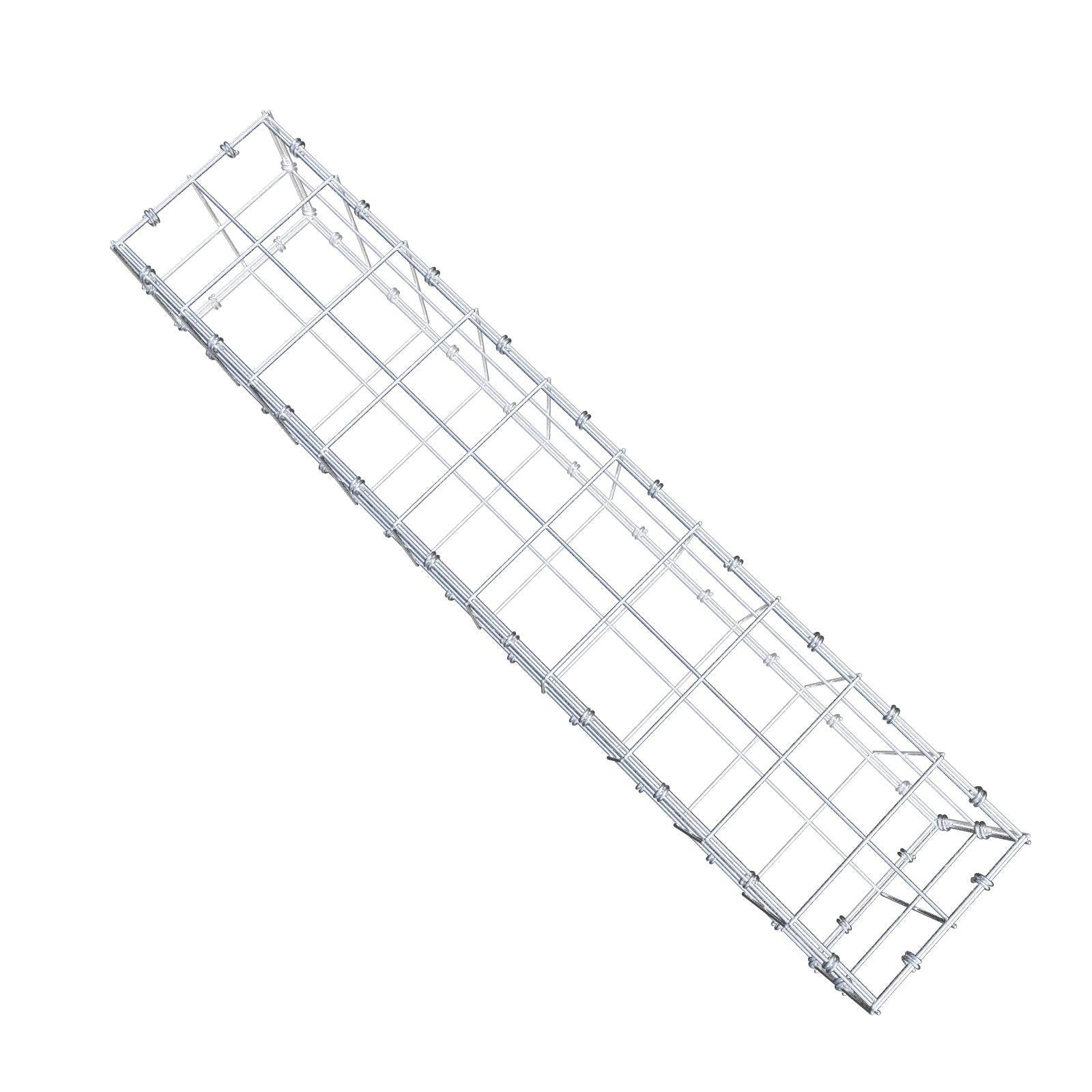 Gabione 100 cm x 20 cm x 20 cm (L x H x T), Maschenweite 10 x 10 cm, Spiralring