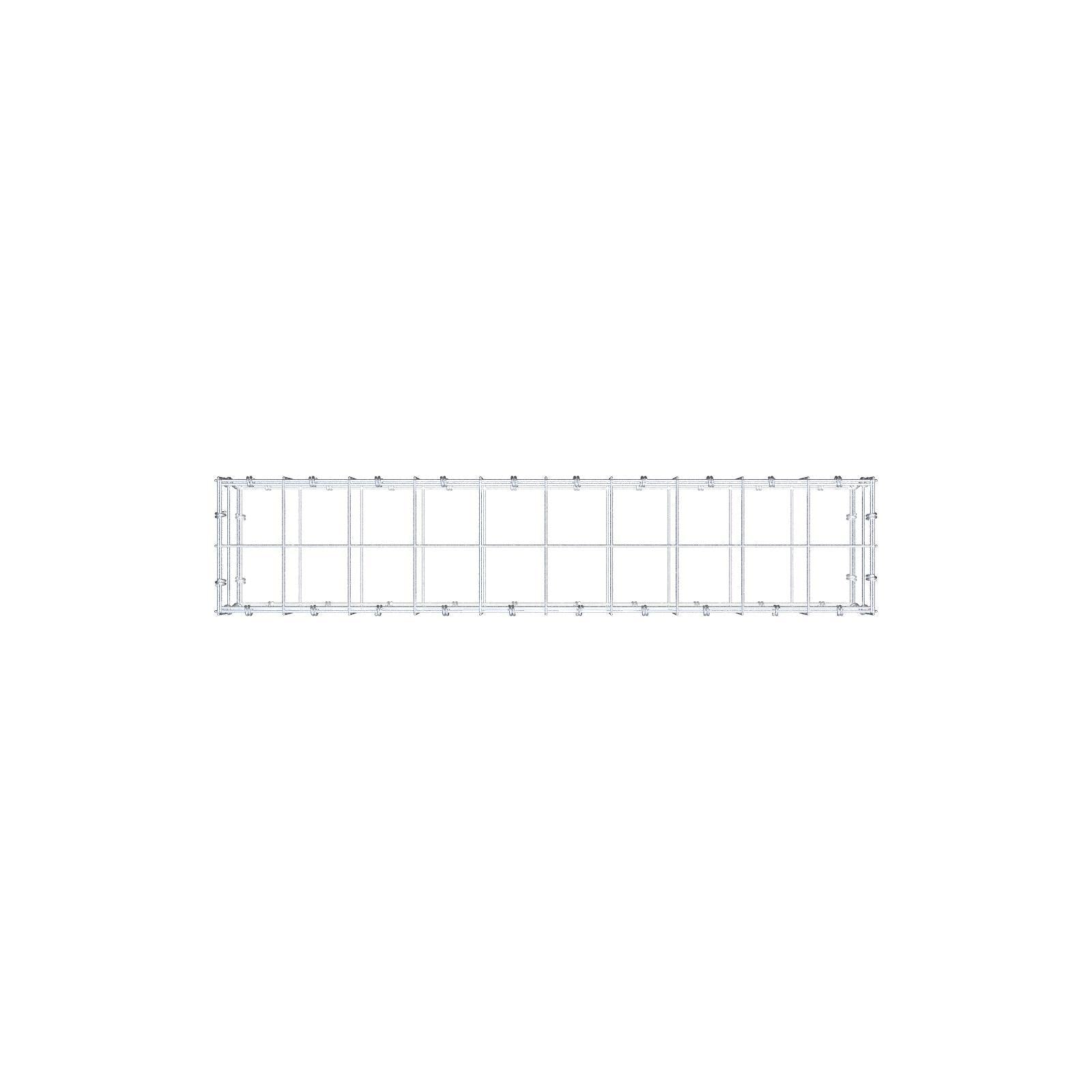 Gabione 100 cm x 20 cm x 20 cm (L x H x T), Maschenweite 10 x 10 cm, Spiralring