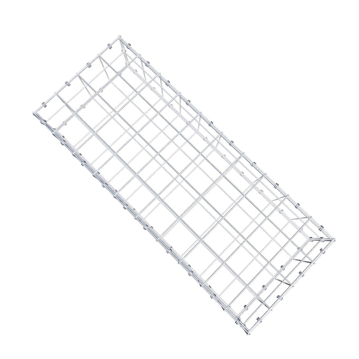 Gabion 100 cm x 20 cm x 40 cm (L x H x D), maskestørrelse 10 x 10 cm, spiralring