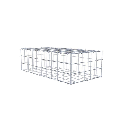 Gabion 100 cm x 30 cm x 50 cm (L x H x D), maskestørrelse 10 x 10 cm, spiralring