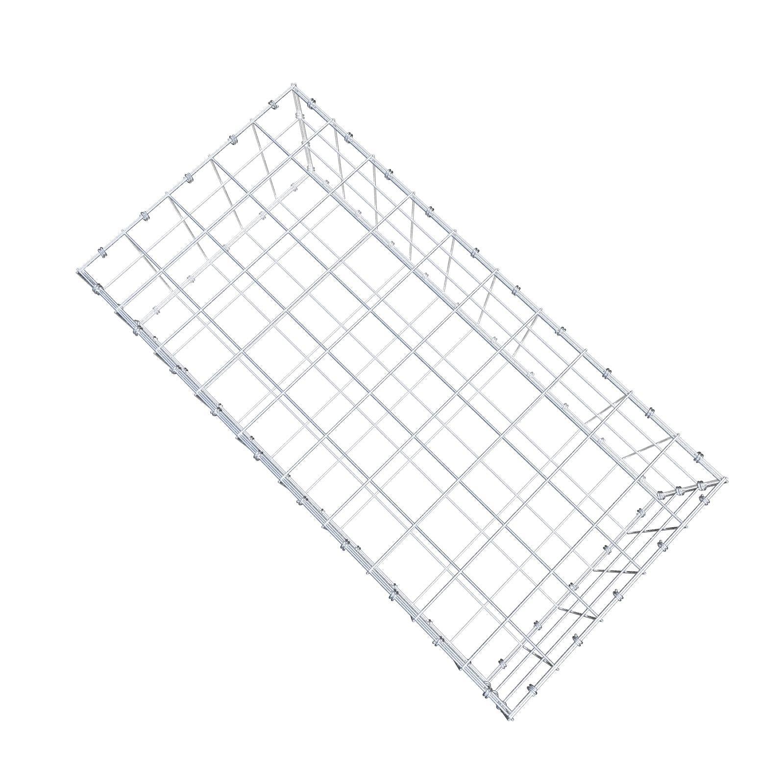Gabion 100 cm x 30 cm x 50 cm (L x H x D), mesh size 10 x 10 cm, spiral ring