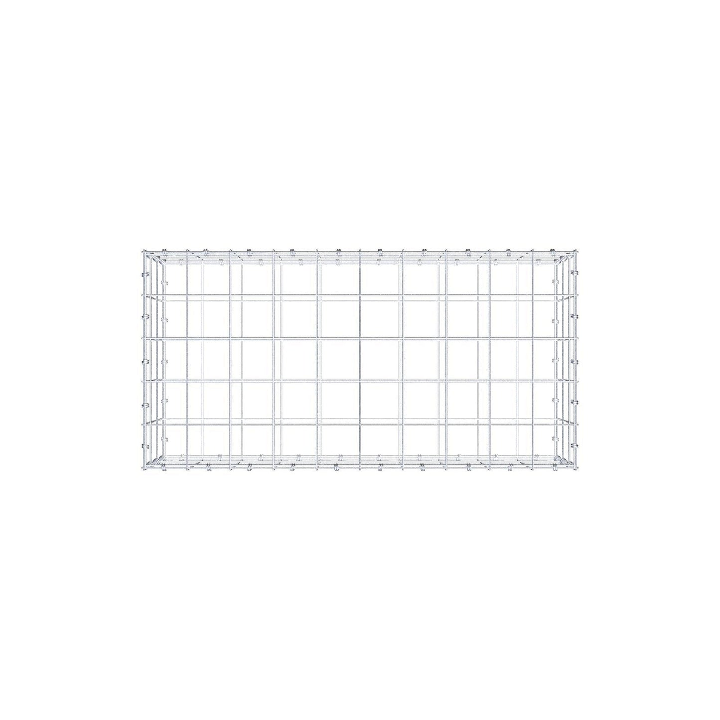 Gabion 100 cm x 30 cm x 50 cm (L x H x D), maskestørrelse 10 x 10 cm, spiralring