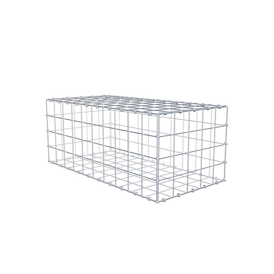 Gabion 100 cm x 40 cm x 50 cm (L x H x D), maskestørrelse 10 x 10 cm, spiralring