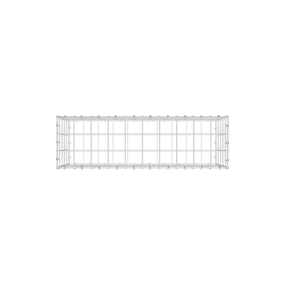 Gabion 100 cm x 50 cm x 30 cm (L x H x D), maskestørrelse 10 x 10 cm, spiralring