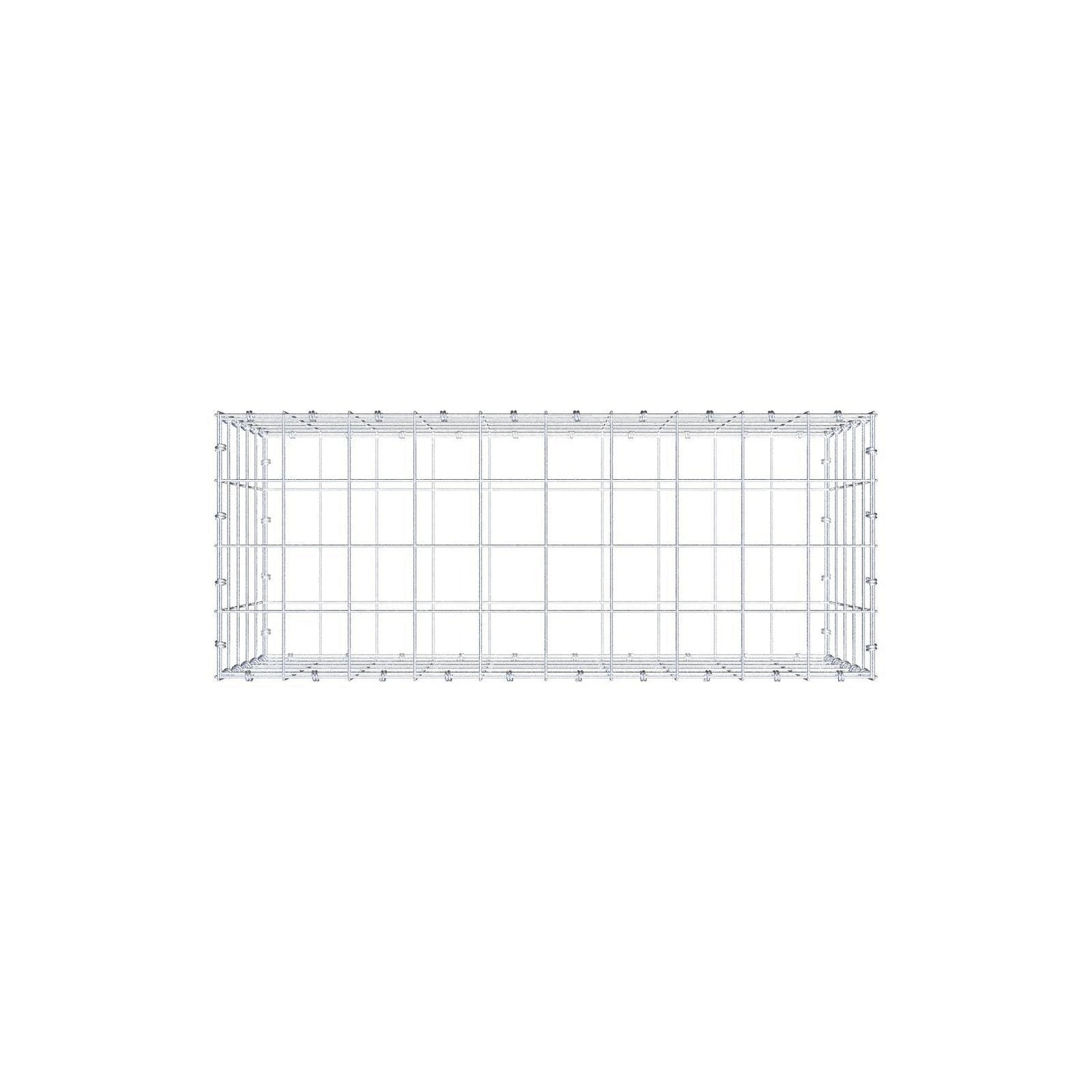 Gabione 100 cm x 50 cm x 40 cm (L x H x T), Maschenweite 10 x 10 cm, Spiralring