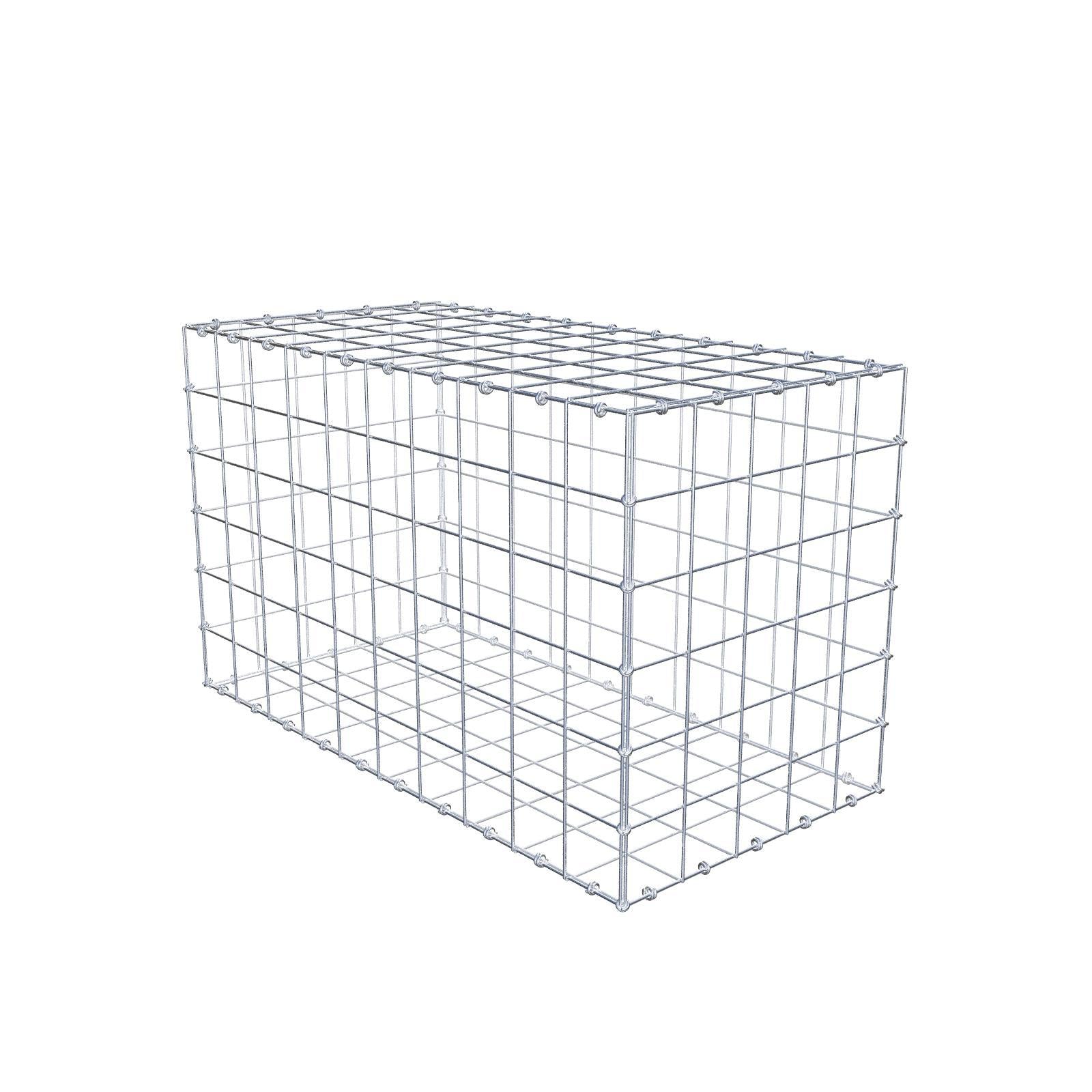 Gabion 100 cm x 60 cm x 50 cm (L x H x D), maskestørrelse 10 x 10 cm, spiralring