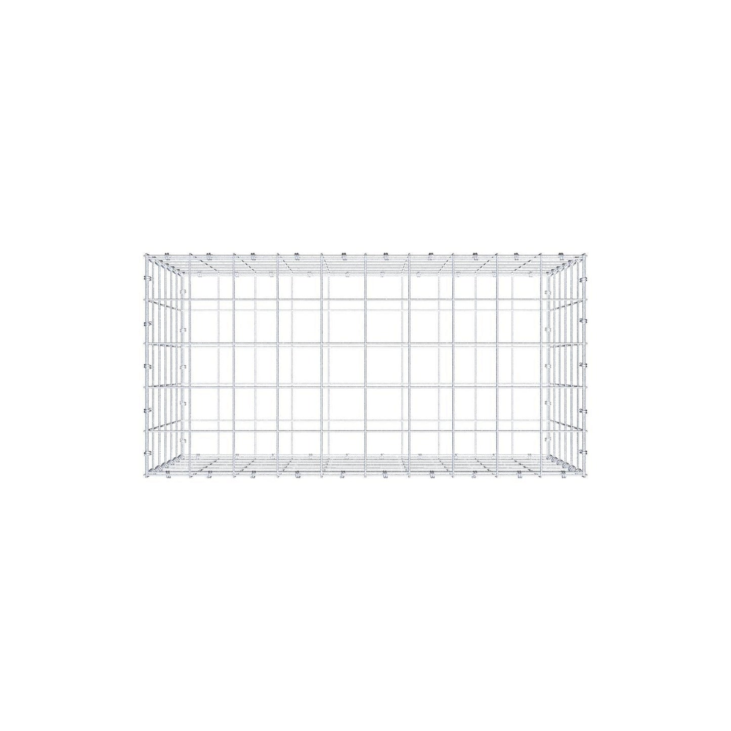 Gabbione 100 cm x 60 cm x 50 cm (L x H x P), maglia 10 x 10 cm, anello a spirale