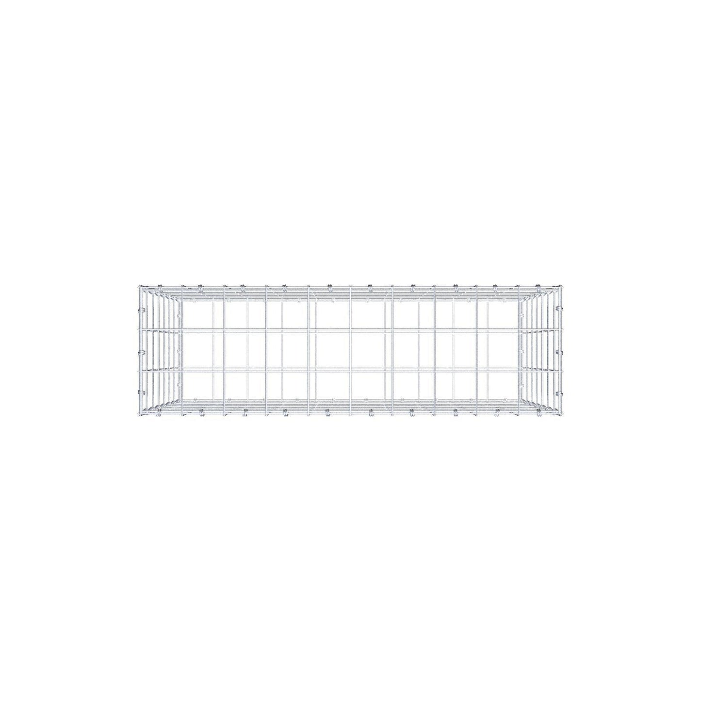 Gabbione 100 cm x 70 cm x 30 cm (L x H x P), maglia 10 x 10 cm, anello a spirale