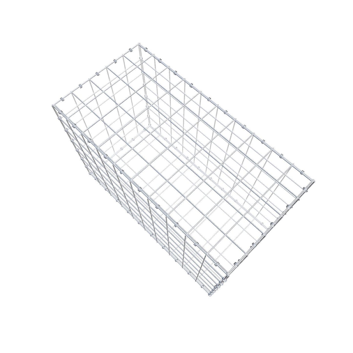 Gabion 100 cm x 70 cm x 50 cm (L x H x D), mesh size 10 x 10 cm, spiral ring