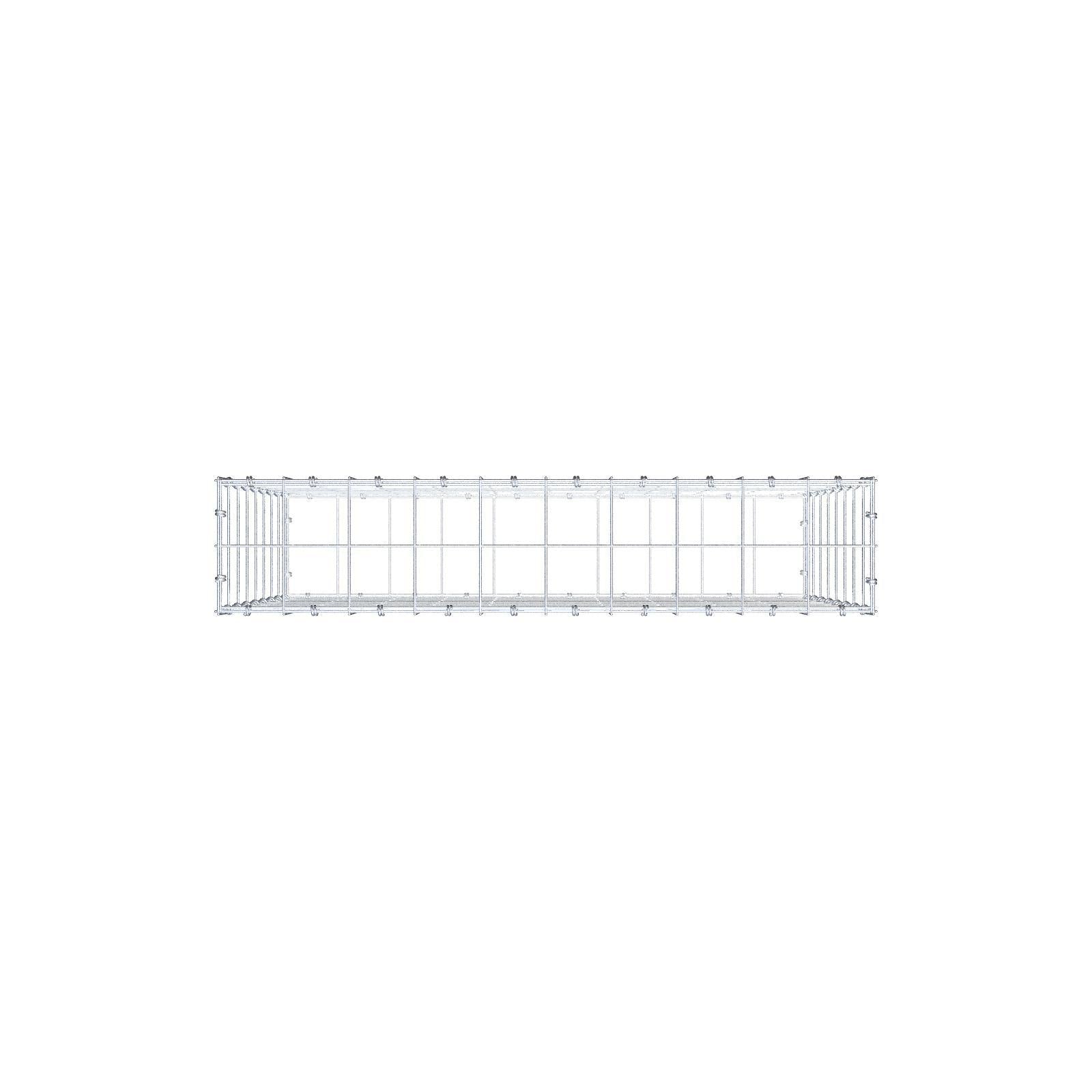 Gabion 100 cm x 80 cm x 20 cm (L x H x D), maskstorlek 10 x 10 cm, spiralring