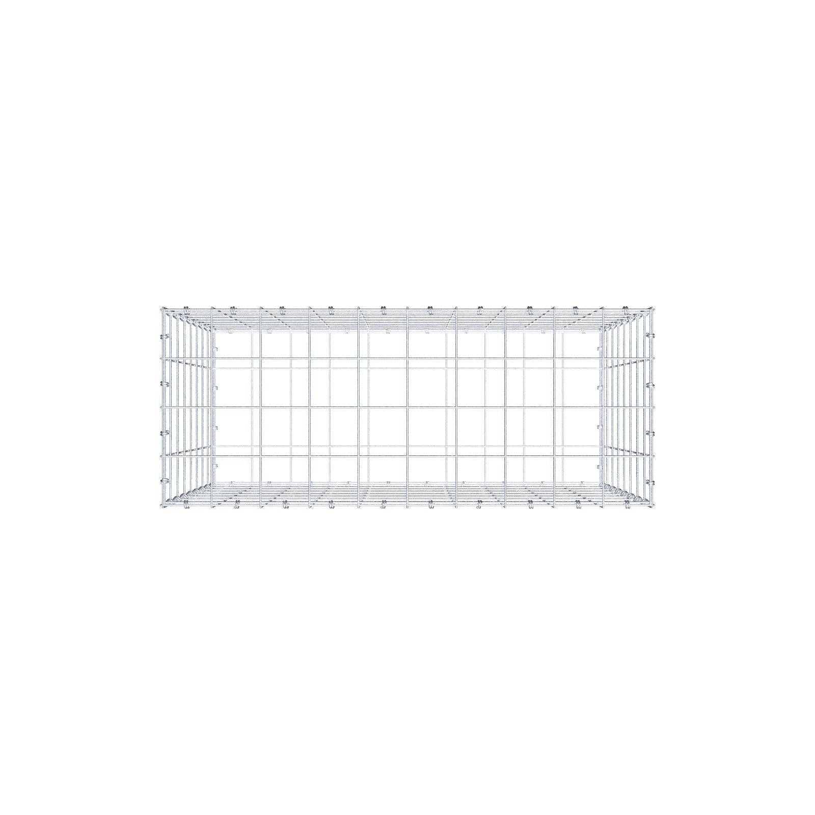 Schanskorf 100 cm x 80 cm x 40 cm (L x H x D), maaswijdte 10 x 10 cm, spiraalring