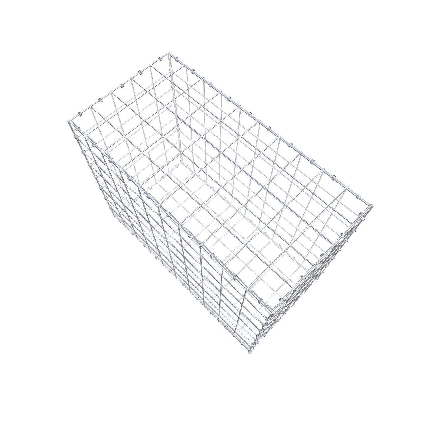 Gabion 100 cm x 80 cm x 50 cm (L x H x D), maskstorlek 10 x 10 cm, spiralring