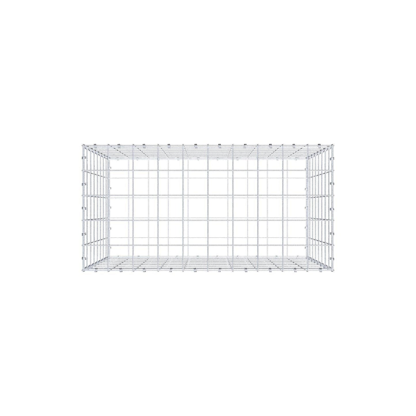 Gabion 100 cm x 80 cm x 50 cm (L x H x D), maskstorlek 10 x 10 cm, spiralring