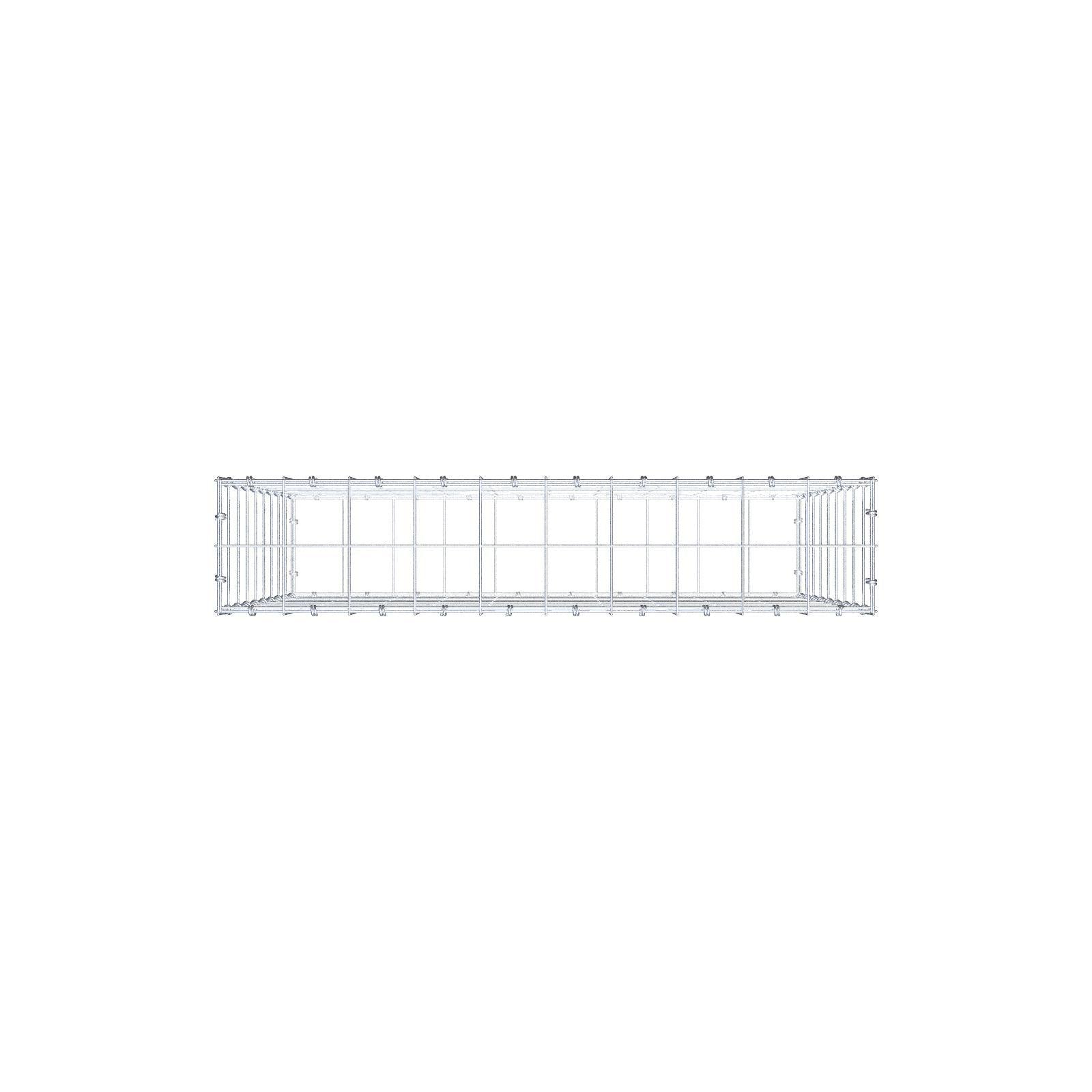 Gabbione 100 cm x 90 cm x 20 cm (L x H x P), maglia 10 x 10 cm, anello a spirale