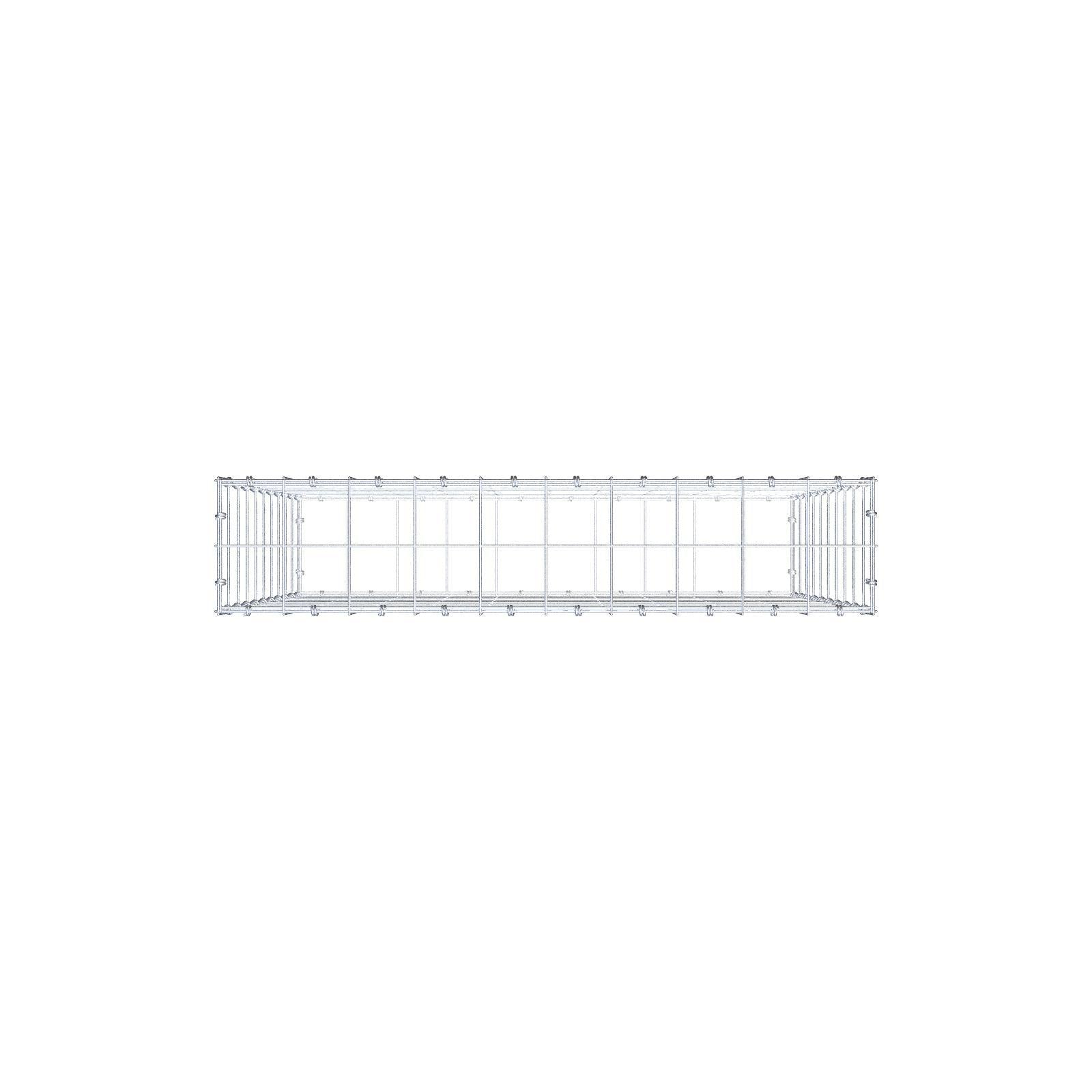 Gabione 100 cm x 100 cm x 20 cm (L x H x T), Maschenweite 10 x 10 cm, Spiralring