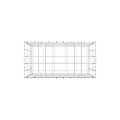 Gabion 100 cm x 100 cm x 50 cm (L x H x P), mailles 10 x 10 cm, anneau en spirale