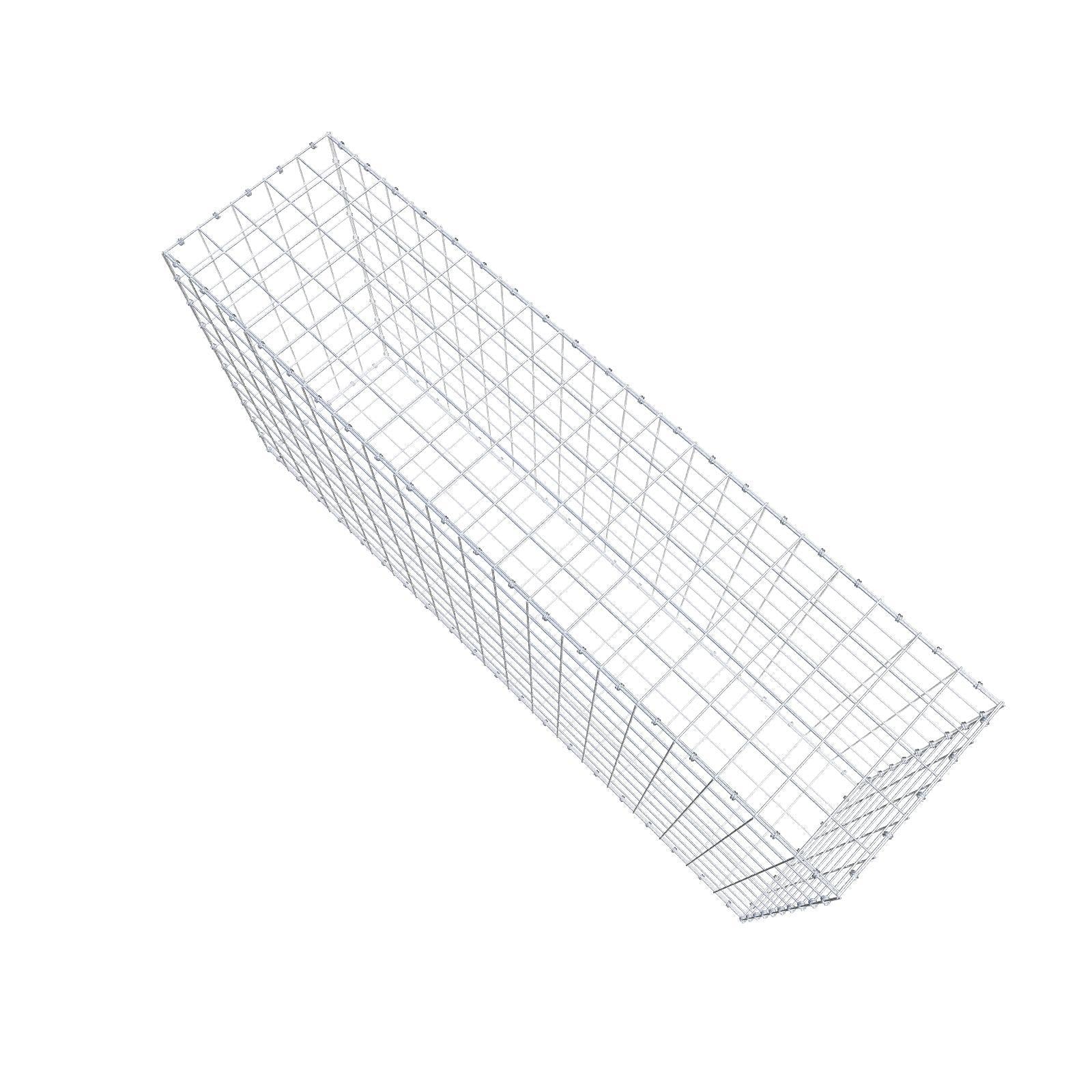 Gabbione 200 cm x 100 cm x 50 cm (L x H x P), maglia 10 x 10 cm, anello a spirale