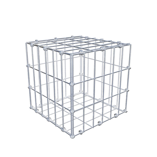 Gabion 30 cm x 30 cm x 30 cm (L x H x D), maskstorlek 5 x 10 cm, spiralring