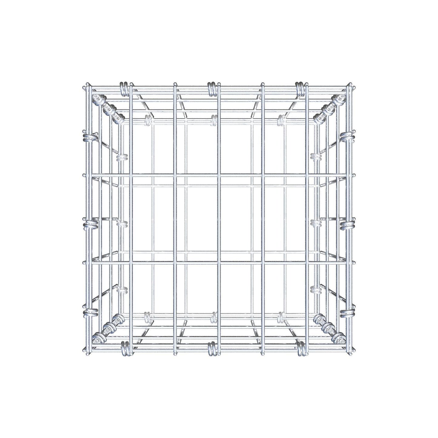 Gabbione 30 cm x 30 cm x 30 cm (L x H x P), maglia 5 x 10 cm, anello a spirale