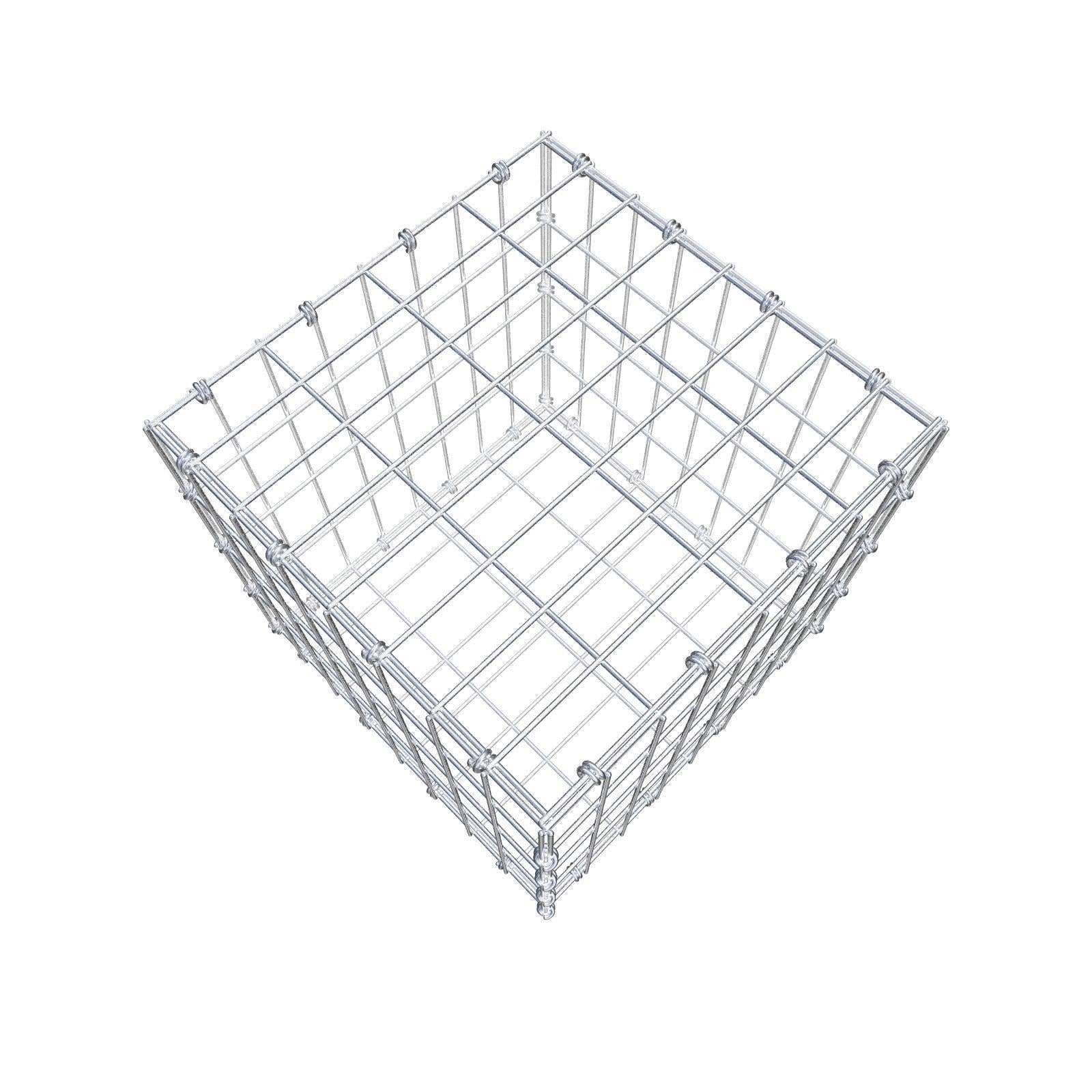Gabione 40 cm x 40 cm x 40 cm (L x H x T), Maschenweite 5 x 10 cm, Spiralring