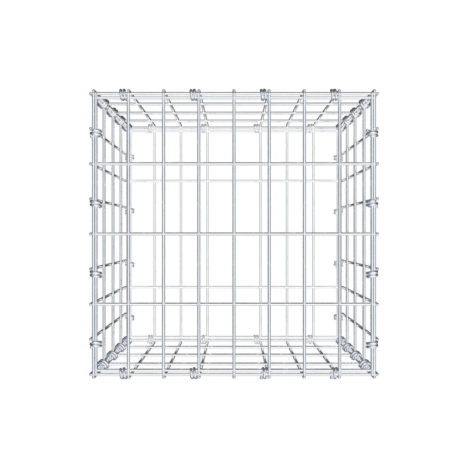 Gabione 40 cm x 40 cm x 40 cm (L x H x T), Maschenweite 5 x 10 cm, Spiralring