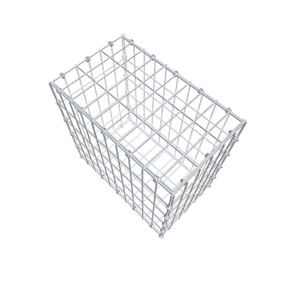 Gabion 50 cm x 50 cm x 30 cm (L x H x D), maskestørrelse 5 x 10 cm, spiralring