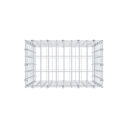 Gabion 50 cm x 50 cm x 30 cm (L x H x D), maskestørrelse 5 x 10 cm, spiralring