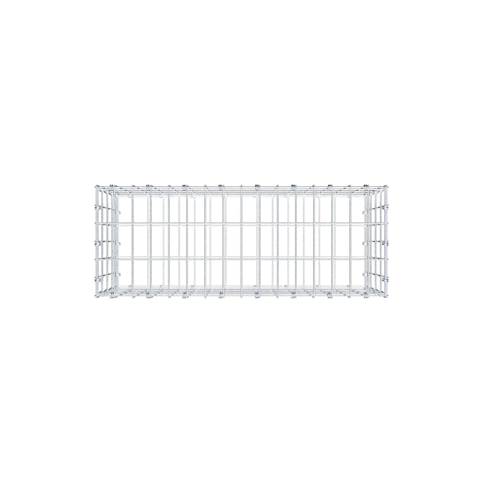 Gabion 80 cm x 40 cm x 30 cm (L x H x D), mesh size 5 x 10 cm, spiral ring