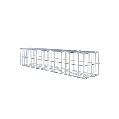 Gabbione 100 cm x 20 cm x 20 cm (L x H x P), maglia 5 x 10 cm, anello a spirale