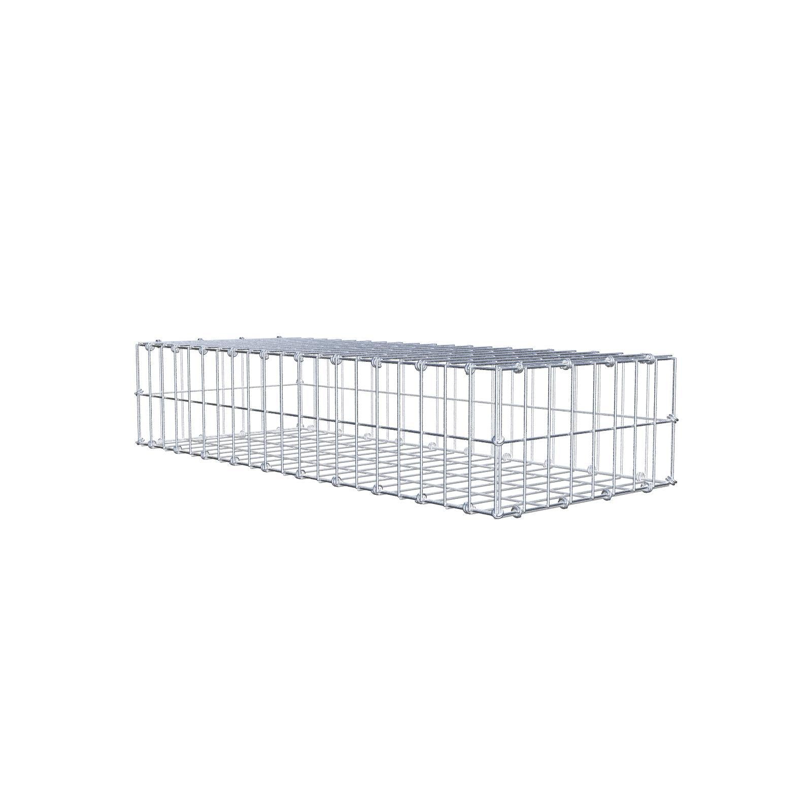 Gabion 100 cm x 20 cm x 40 cm (L x H x D), mesh size 5 x 10 cm, spiral ring