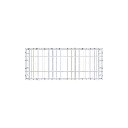 Gabione 100 cm x 20 cm x 40 cm (L x H x T), Maschenweite 5 x 10 cm, Spiralring