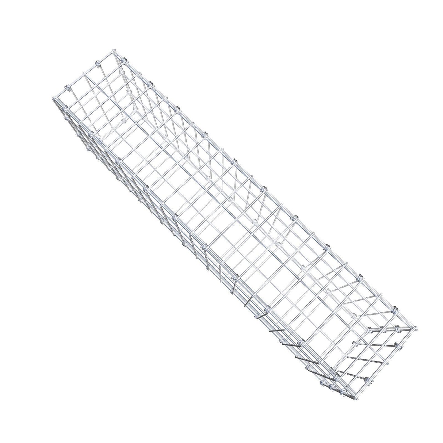 Gabion 100 cm x 30 cm x 20 cm (L x H x D), maskestørrelse 5 x 10 cm, spiralring