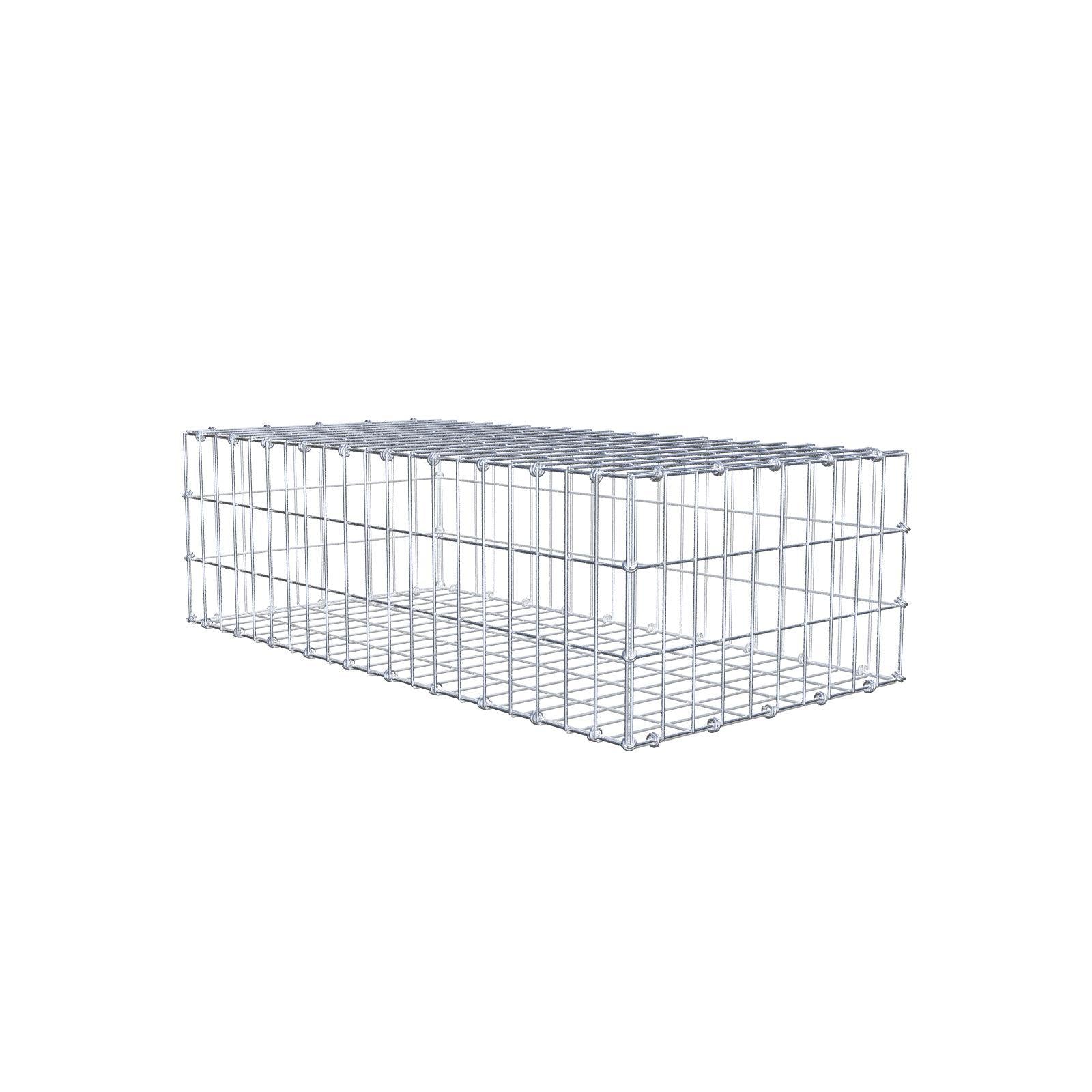 Gabion 100 cm x 30 cm x 50 cm (L x H x D), maskstorlek 5 x 10 cm, spiralring