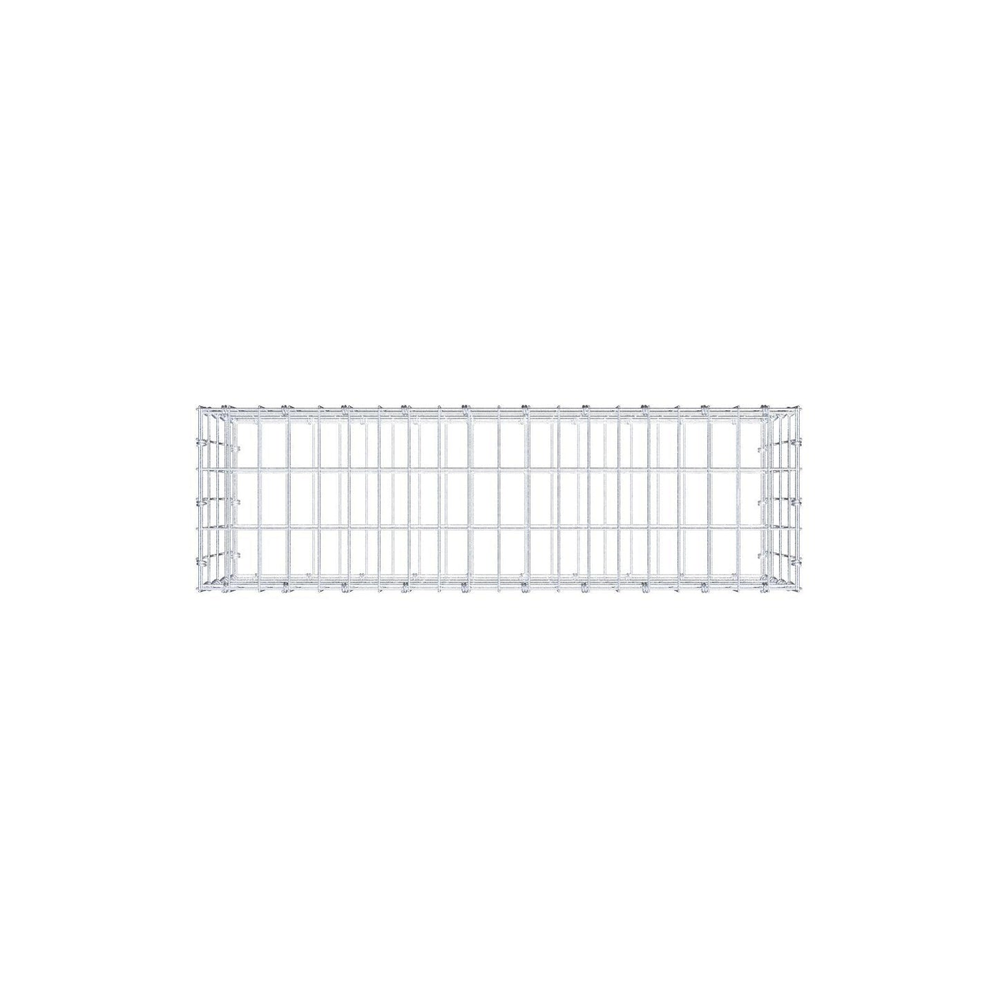 Gabione 100 cm x 40 cm x 30 cm (L x H x T), Maschenweite 5 x 10 cm, Spiralring