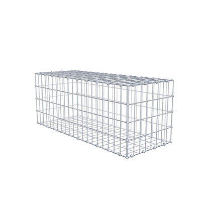 Gabione 100 cm x 40 cm x 40 cm (L x H x T), Maschenweite 5 x 10 cm, Spiralring