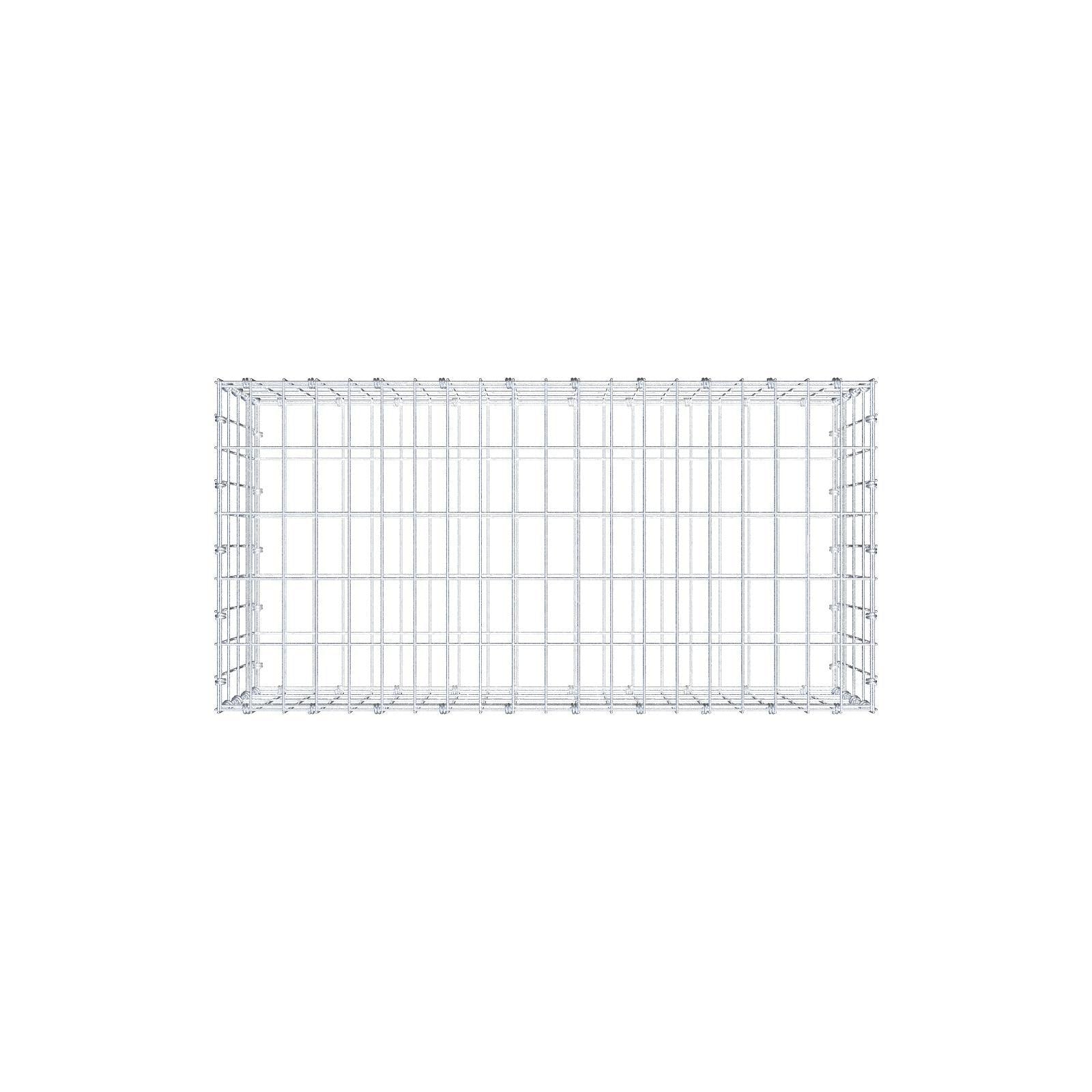 Gabione 100 cm x 40 cm x 50 cm (L x H x T), Maschenweite 5 x 10 cm, Spiralring