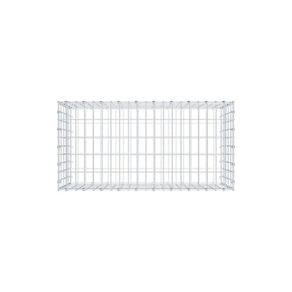 Gabione 100 cm x 50 cm x 50 cm (L x H x T), Maschenweite 5 x 10 cm, Spiralring