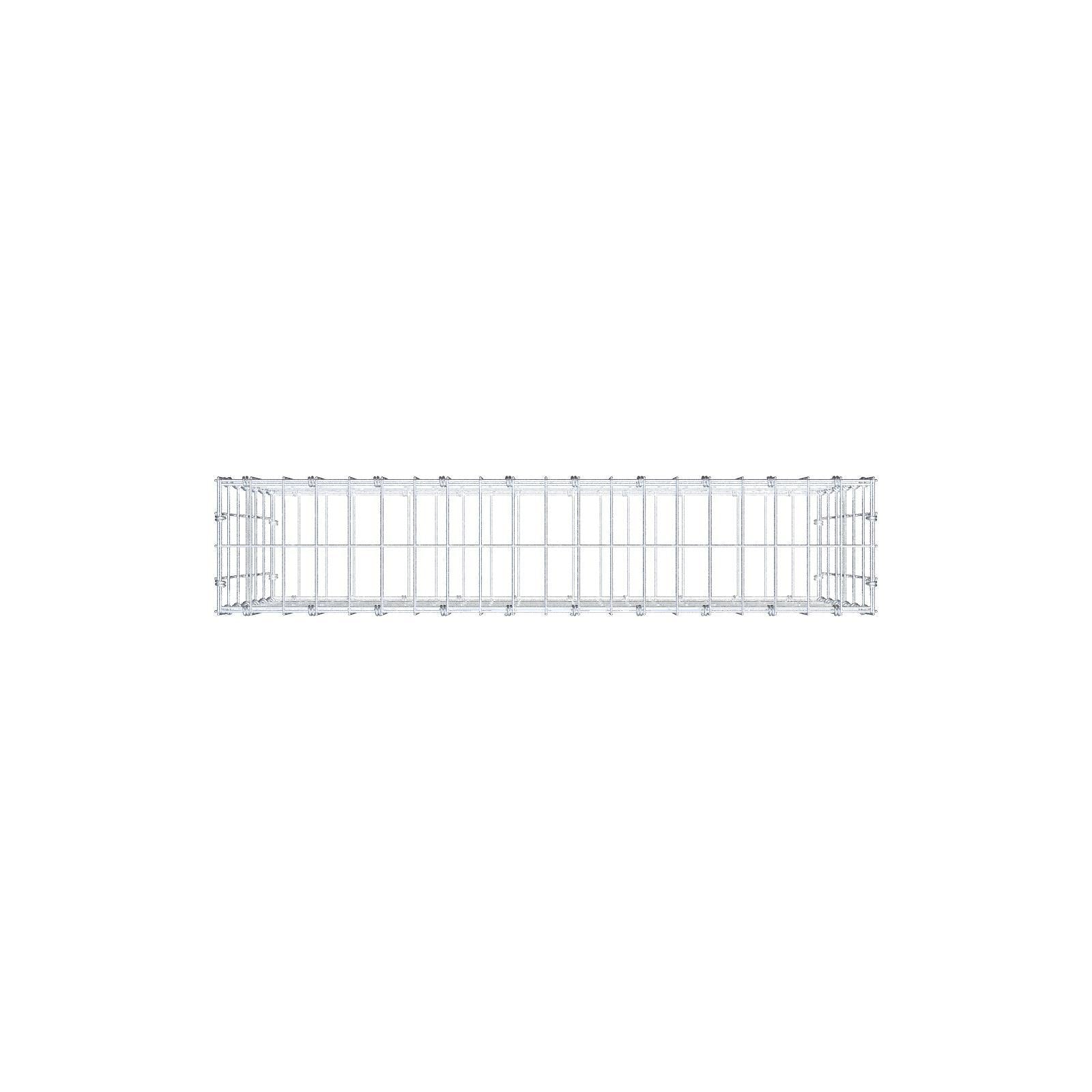 Gabion 100 cm x 60 cm x 20 cm (L x H x D), mesh size 5 x 10 cm, spiral ring