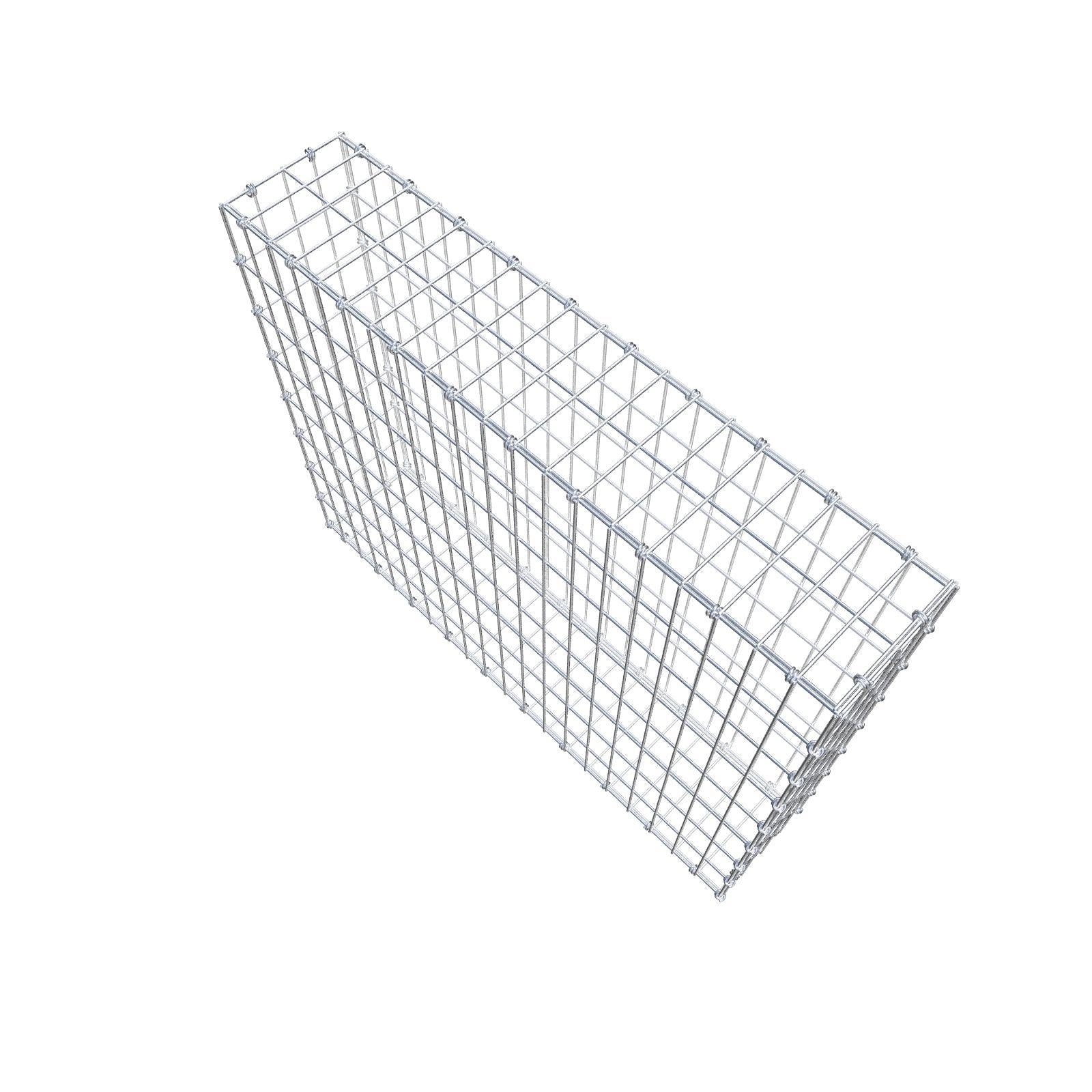 Gabione 100 cm x 80 cm x 20 cm (L x H x T), Maschenweite 5 x 10 cm, Spiralring