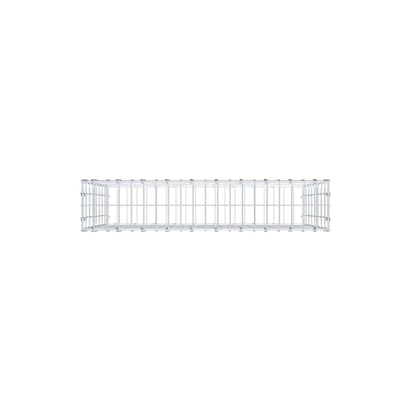 Gabione 100 cm x 80 cm x 20 cm (L x H x T), Maschenweite 5 x 10 cm, Spiralring