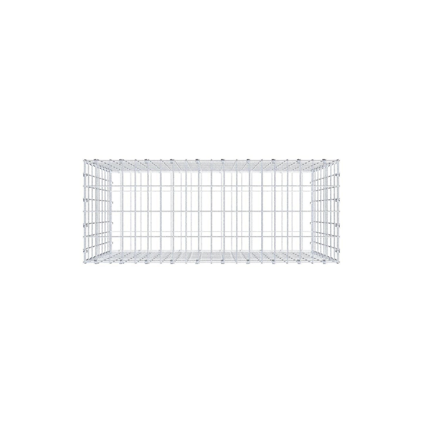 Gabion 100 cm x 80 cm x 40 cm (L x H x D), maskestørrelse 5 x 10 cm, spiralring