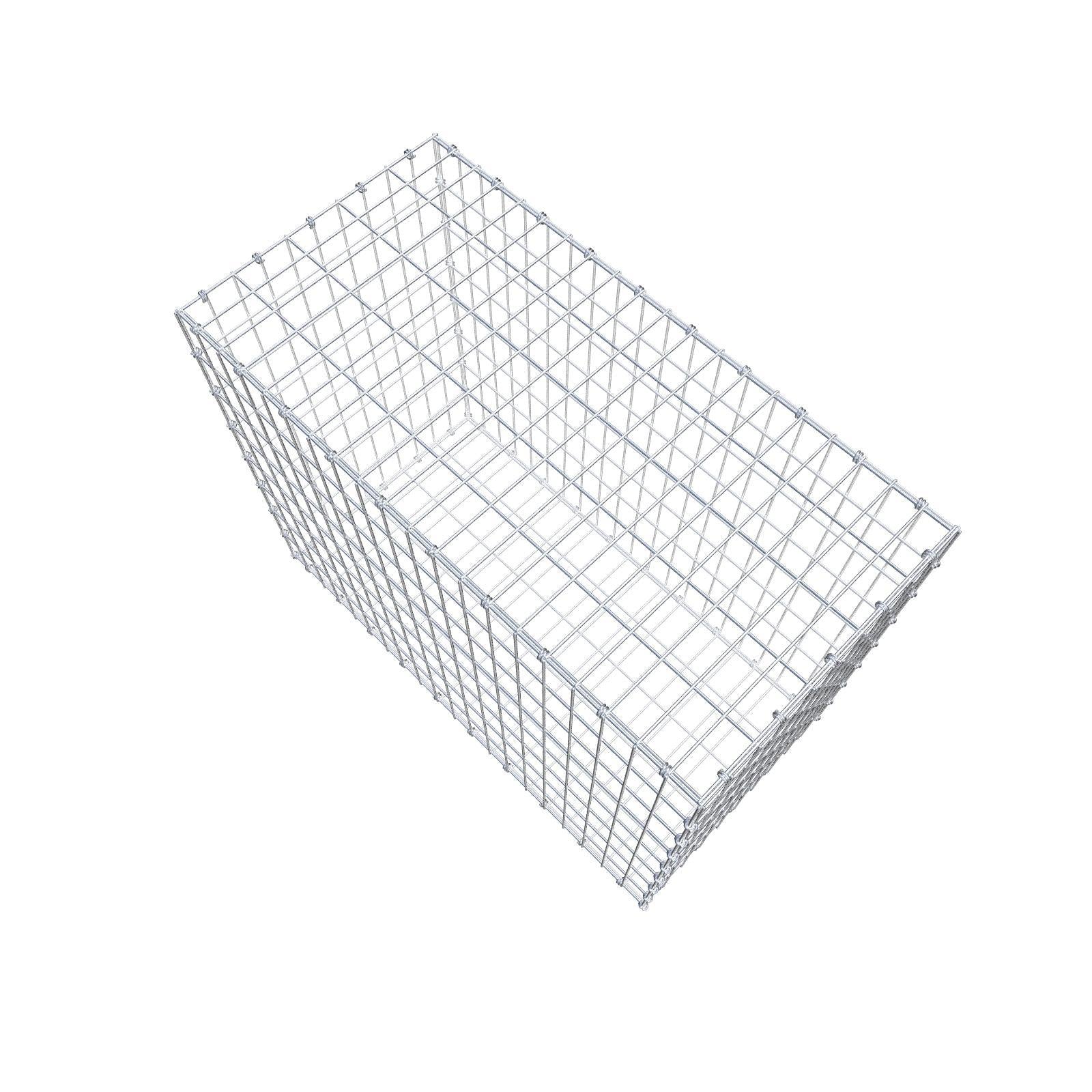 Gabion 100 cm x 80 cm x 50 cm (L x H x D), mesh size 5 x 10 cm, spiral ring