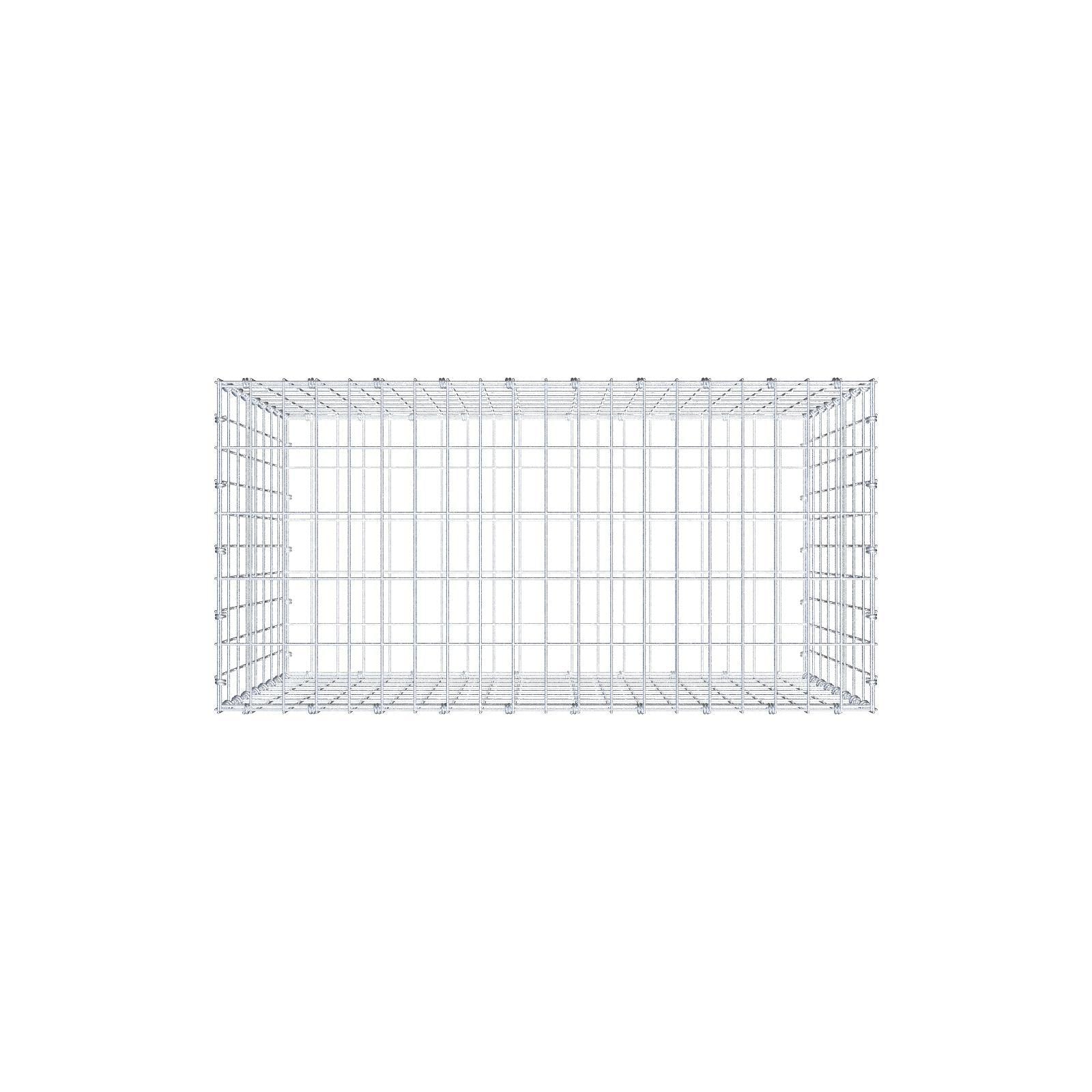 Gabion 100 cm x 80 cm x 50 cm (L x H x D), mesh size 5 x 10 cm, spiral ring