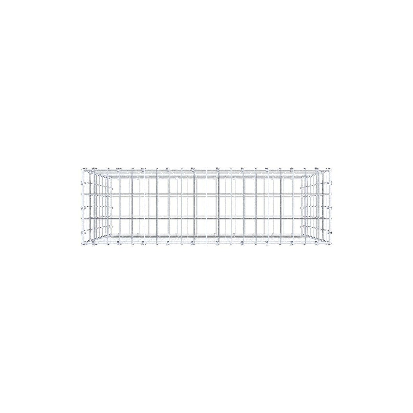 Gabion 100 cm x 90 cm x 30 cm (L x H x P), mailles 5 x 10 cm, anneau en spirale