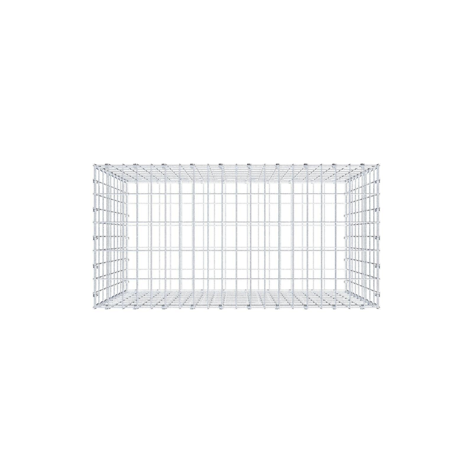 Gabbione 100 cm x 90 cm x 50 cm (L x H x P), maglia 5 x 10 cm, anello a spirale