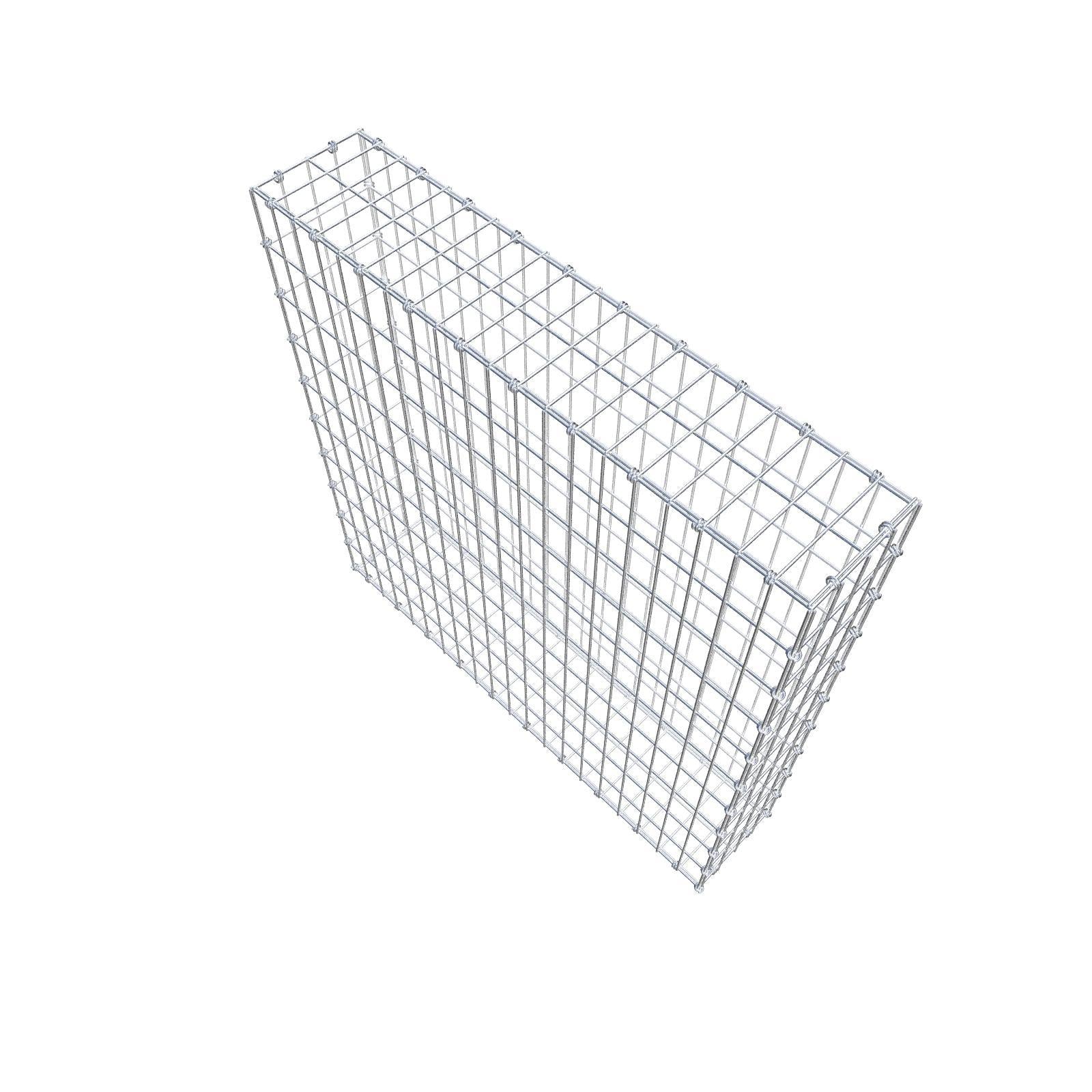 Gabione 100 cm x 100 cm x 20 cm (L x H x T), Maschenweite 5 x 10 cm, Spiralring